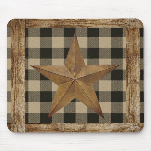 Holzrahmen und Stern Mousepad (Vorne)