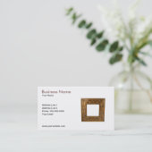 Holzrahmen-Visitenkarte-Schablone Visitenkarte (Stehend Vorderseite)