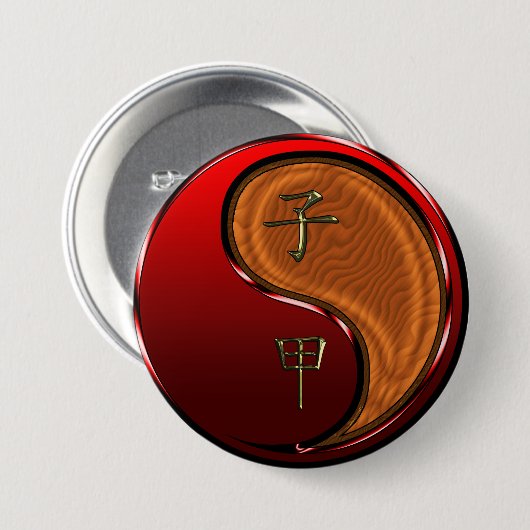 Holzratte Button (Vorne & Hinten)