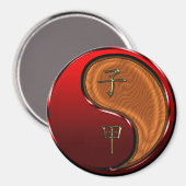 Holzratte Magnet (Vorderseite/Rückseite)
