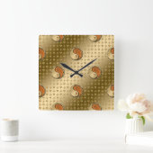 Holzratte Quadratische Wanduhr (Zuhause)