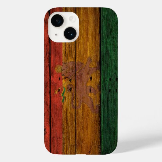 Holzreggae, Reggae, Löwe, Musik Kunst Case-Mate iPhone Hülle (Rückseite)
