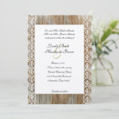 Holzrings Shabby Lace Herzenslust Einladung (Stehend Vorderseite)