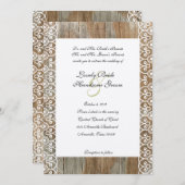 Holzrings Shabby Lace Herzenslust Einladung (Vorne/Hinten)