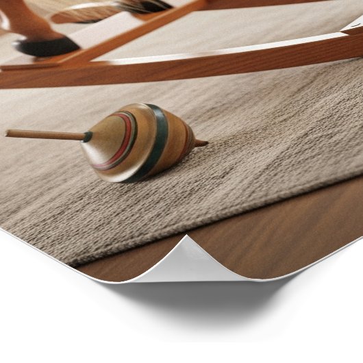 Holzrockpferd Poster (Ecke)