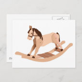 Holzrockpferd Postkarte (Vorne/Hinten)