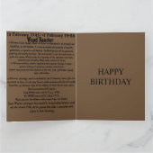 HOLZROOSTER BIRTHDAY KARTE (Innenseite)