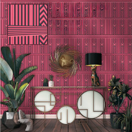 Holzrosa Streifen elegant Muster Tapete