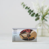 Holzrosary mit Jesus am Kreuz Visitenkarte (Stehend Vorderseite)