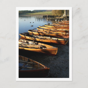 Holzruderboote - Derwentwater, Lake District Postkarte