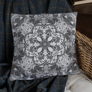 Holzrüken Mandala Wählen Sie Ihre Farbe aus Kissen