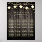 Holzrustikale Lilie Party Sitzplan Poster (Vorne)