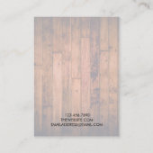 Holzrustikale Vintage Netzwerkkarte Visitenkarte (Rückseite)