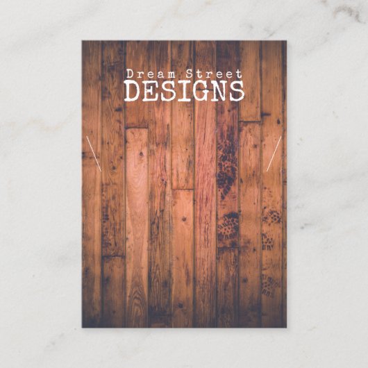 Holzrustikale Vintage Netzwerkkarte Visitenkarte (Vorderseite)