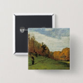 Holzsammler am Rande des Waldes Button (Vorne & Hinten)