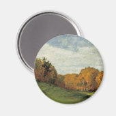 Holzsammler am Rande des Waldes Magnet (Vorderseite/Rückseite)