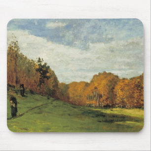 Holzsammler am Rande des Waldes Mousepad