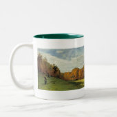 Holzsammler am Rande des Waldes Zweifarbige Tasse (Links)