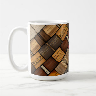Holzsatz-Typografie und Kunstcollage 2 Kaffeetasse