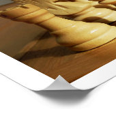 Holzschach-Set-Poster Poster (Ecke)