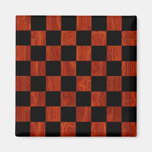 Holzschachbrett Magnet (Vorne)