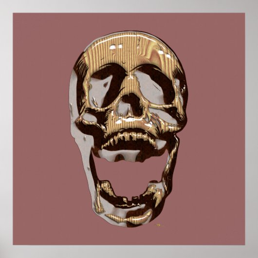 Holzschädel Poster (Vorne)