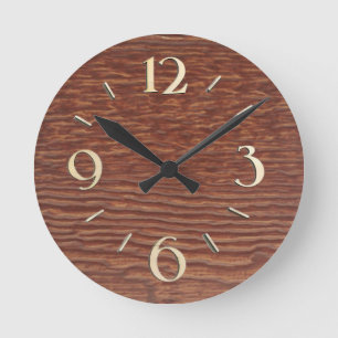 Holzschalluhr Runde Wanduhr