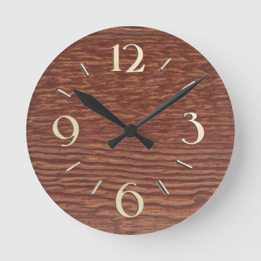 Holzschalluhr Runde Wanduhr (Vorderseite)