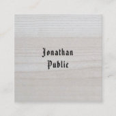 Holzschau Minimalistische Vorlage elegant gezeichn Quadratische Visitenkarte (Vorderseite)