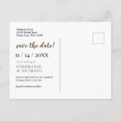 Holzschau Rustikale Wildblume Vogelgrenzdatum Gere Ankündigungspostkarte (Rückseite)