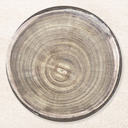 Holzscheibe Runder Pappuntersetzer (Vorderseite)