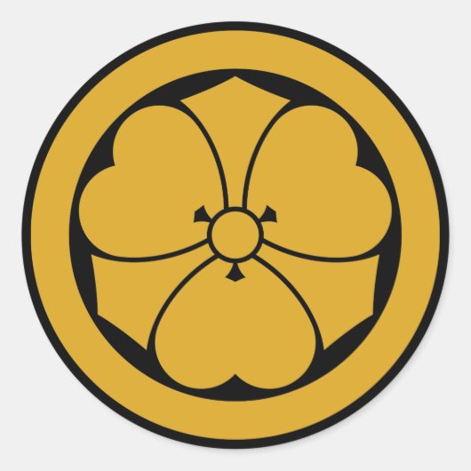 Holzscheitel mit Schwertern im Kreis 1 Runder Aufkleber (Vorderseite)