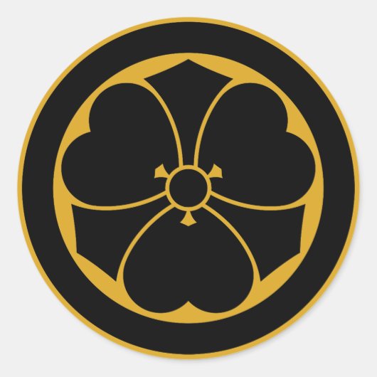 Holzscheitel mit Schwertern im Kreis 1 Runder Aufkleber (Vorderseite)