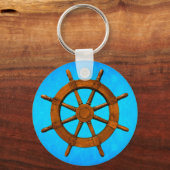 Holzschiffrad Schlüsselanhänger (Vorderseite)