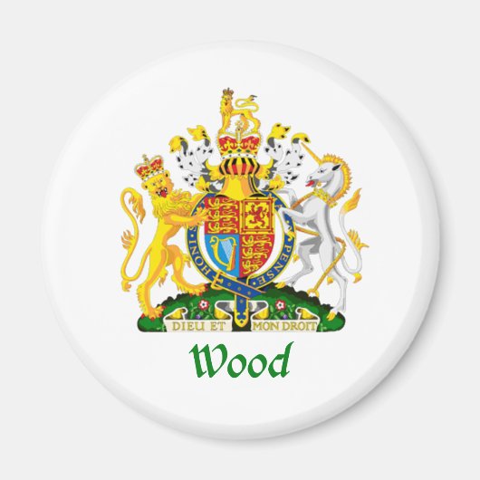 Holzschild aus Großbritannien Magnet (Vorne)