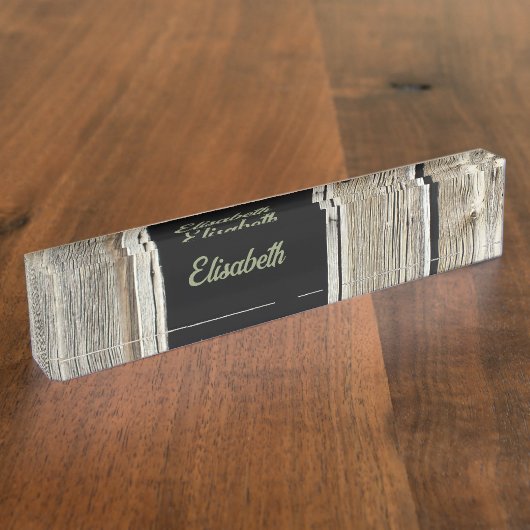 Holzschild Namensplakette (Seite)