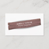 Holzschild, Schreiner, Schreiner Visitenkarte (Vorderseite)