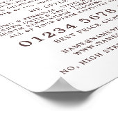 Holzschild, Tischlerei, Tischlerwerbung Poster (Ecke)