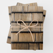 Holzschindeln Geschenkpapier Set (Beispiel)