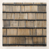 Holzschindeln Glasuntersetzer (Vorderseite)