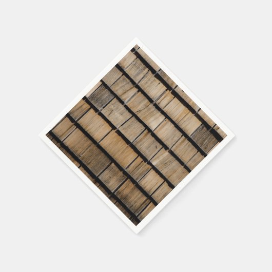 Holzschindeln Serviette (Ecke)