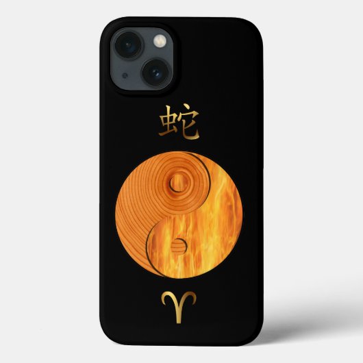 Holzschlange Jahr und Aries Feuerzeichen Case-Mate iPhone Hülle (Rückseite)