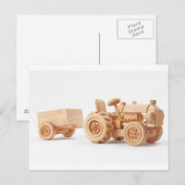 Holzschlepper Postkarte (Vorne/Hinten)