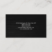 HolzSchlicht-Graue Berufliche Visitenkarte (Rückseite)