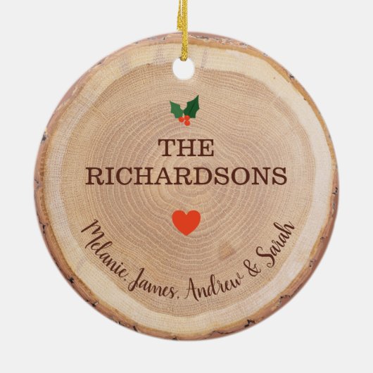 Holzschlitz gerollt mit einem lustigen Toilettenpa Keramik Ornament (Hinten)