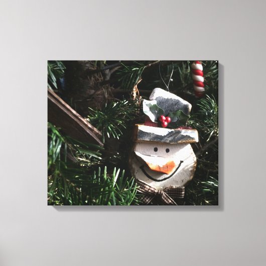 Holzschneefotografie Leinwanddruck (Vorderseite)