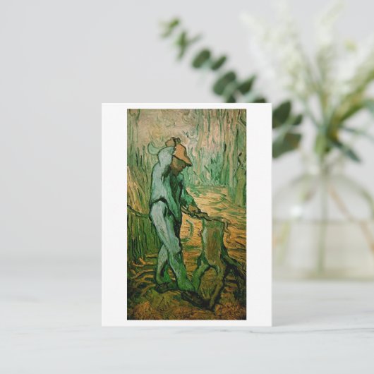 Holzschneider (nach Millet) F670 Van Gogh Fine Art Postkarte (Stehend Vorderseite)