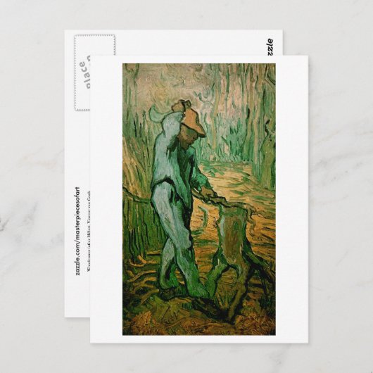 Holzschneider (nach Millet) F670 Van Gogh Fine Art Postkarte (Vorne/Hinten)