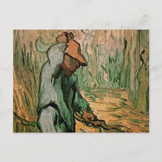 Holzschneider (nach Millet) von Vincent van Gogh Postkarte (Vorderseite)
