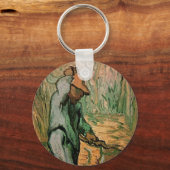 Holzschneider (nach Millet) von Vincent van Gogh Schlüsselanhänger (Vorderseite)